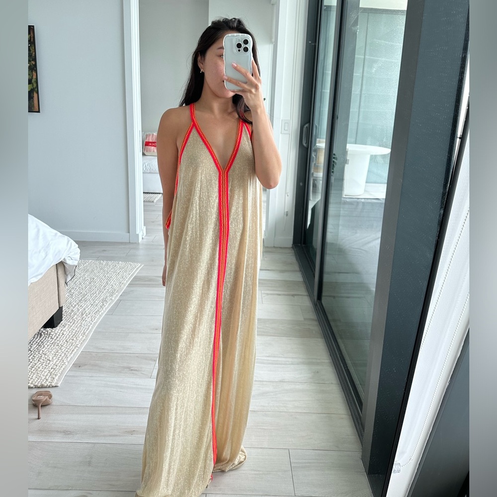 Pitusa Beige and Pink Inca Coverup